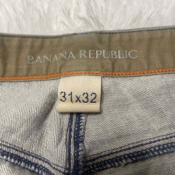 Banana Republic Mens Vintage Straight Jeans 31 x 32 Grey Distressed - Picture 8 of 11